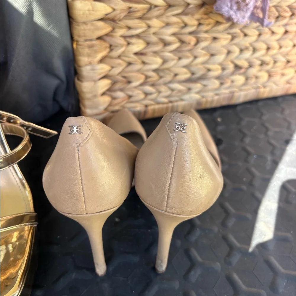 Sam Edelman Nude Pointed Toe Stiletto Pumps Size 10 - Picture 2 of 6